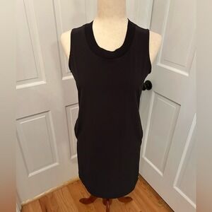 SOUTHERN TIDE Game Day Casual Sleeveless Shift Dress Pockets Stretch Sz XS Black